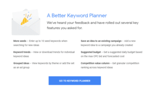 Google keyword Planner