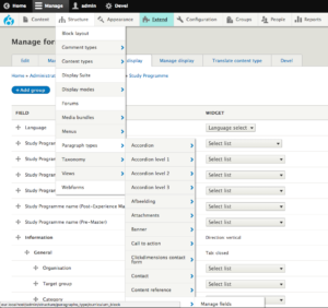 Drupal Admin Panel